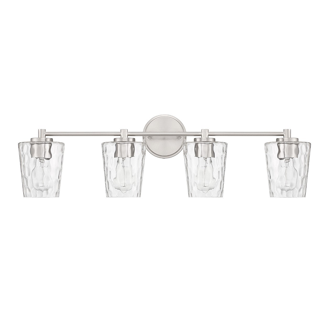 Ballas, luminaire de salle de bain à quatre lampes en nickel satiné