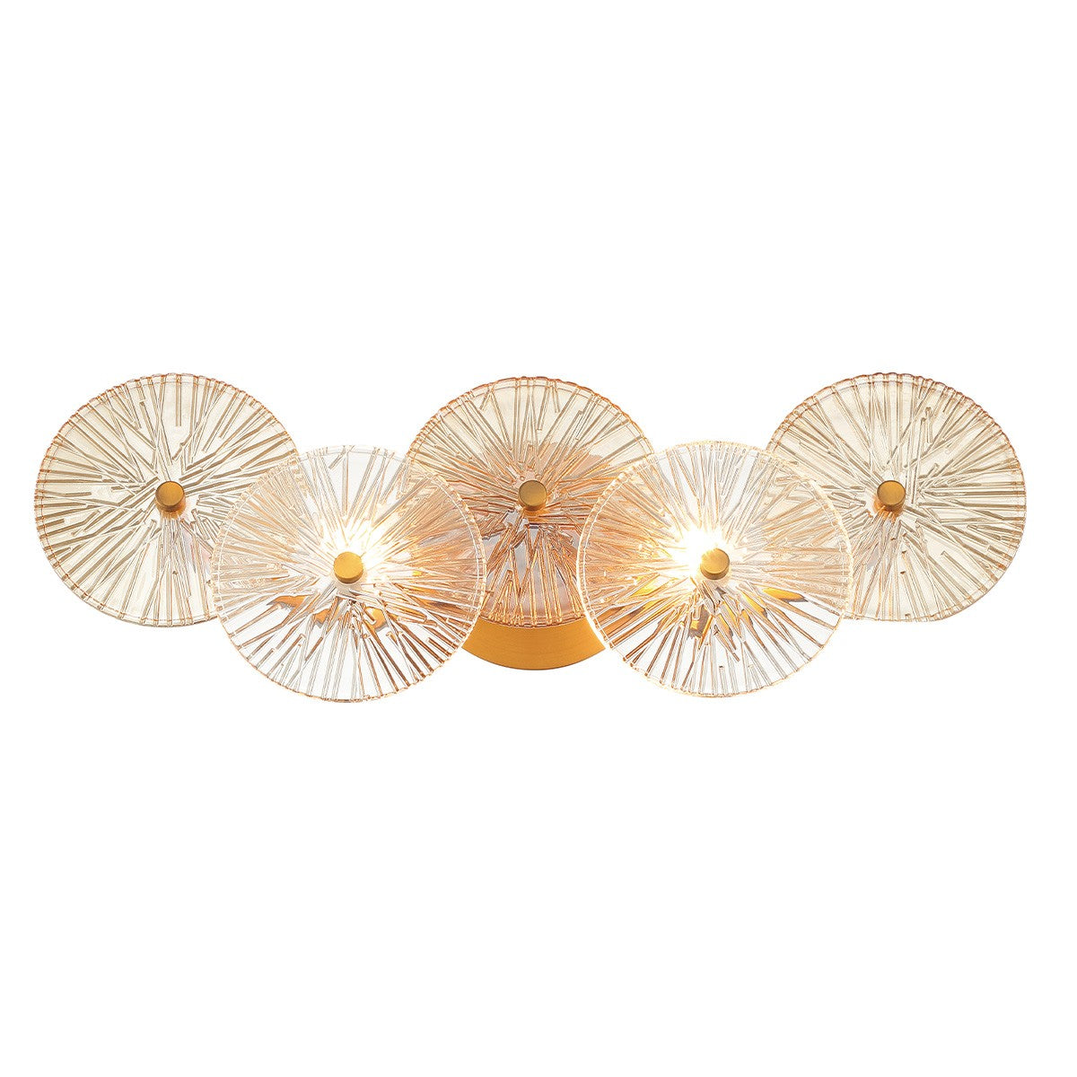 Sue-Anne Two Light Vanity in Matte Gold
