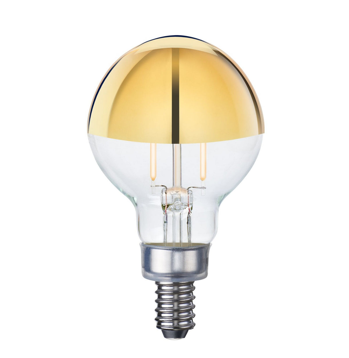 Half Series Light Bulb in Half Gold