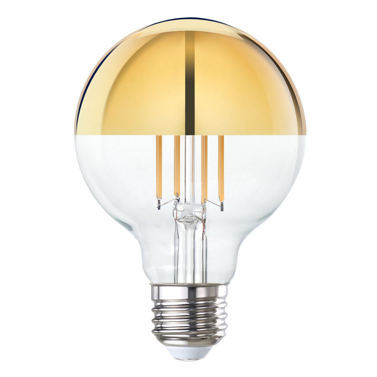 Half Series Light Bulb in Half Gold