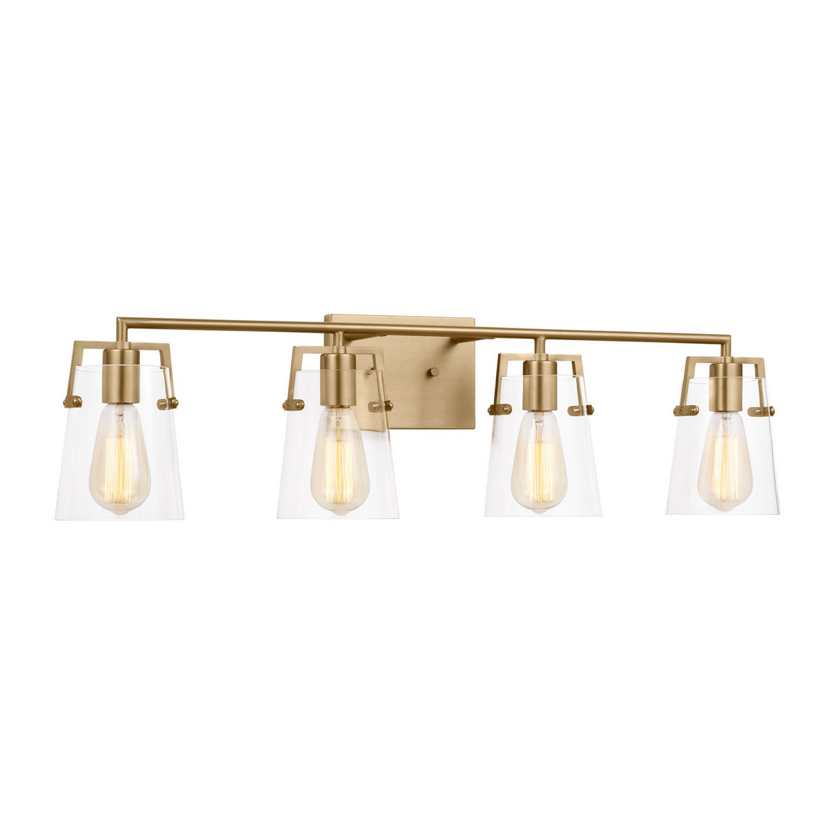 Crofton Four Light Bath in Satin Brass