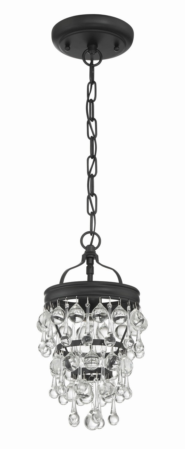 Calypso One Light Mini Chandelier in Matte Black