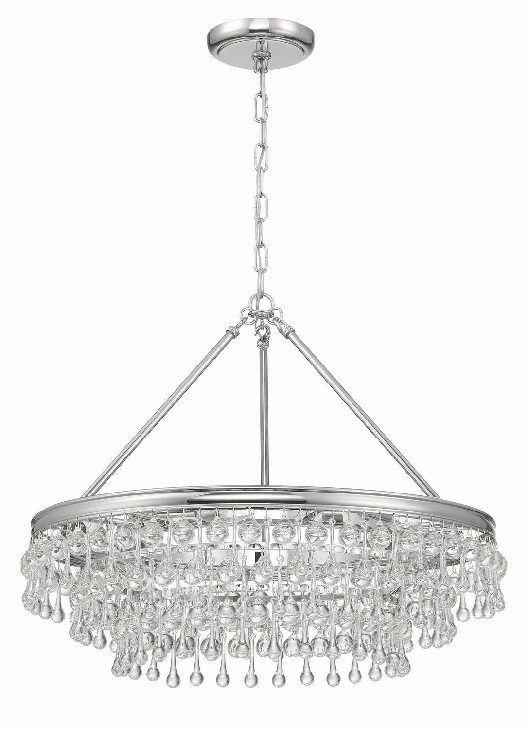 Calypso Six Light Chandelier in Polished Chrome