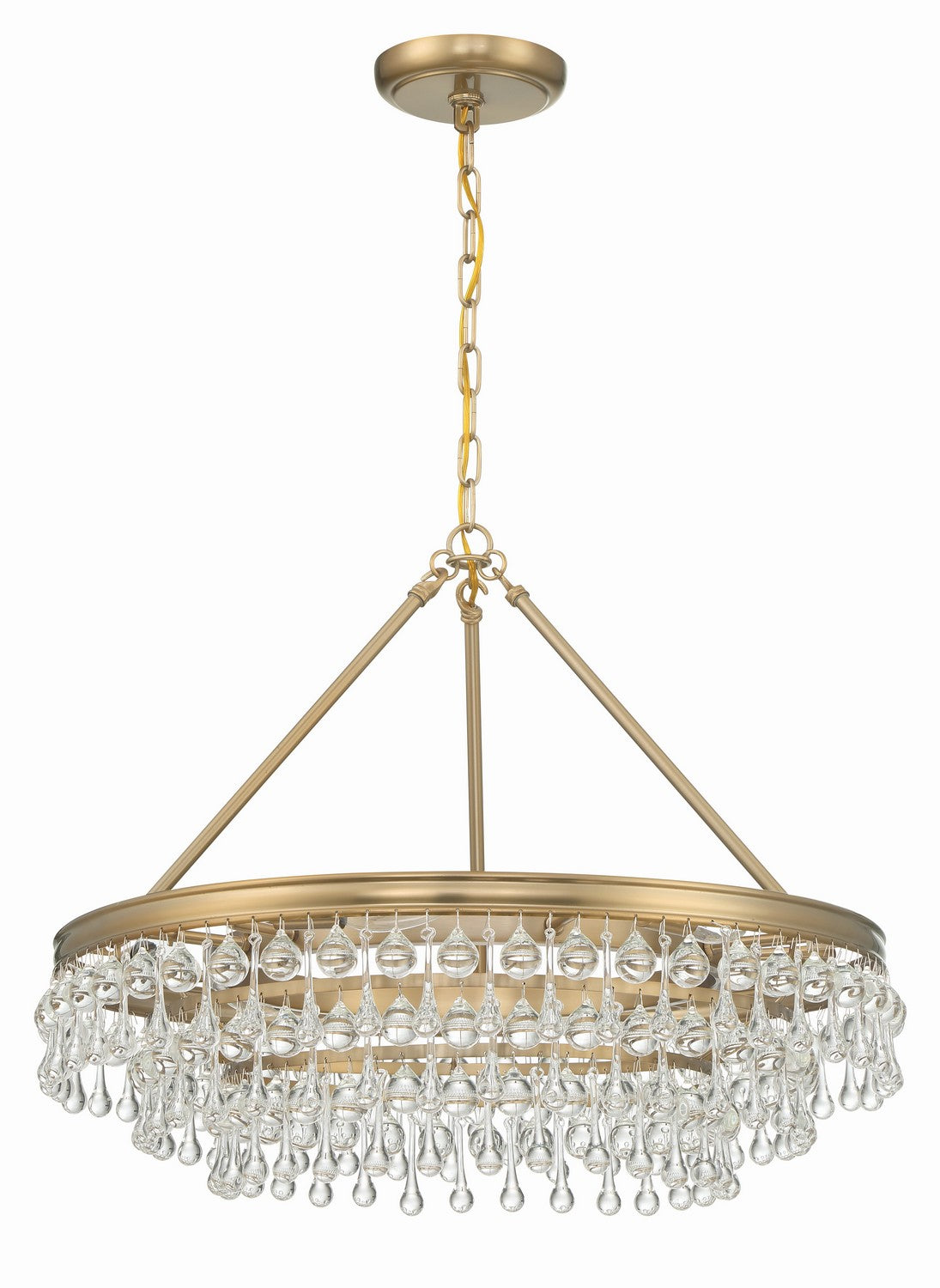 Calypso Six Light Chandelier in Vibrant Gold