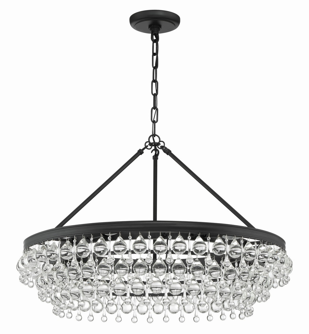 Calypso Six Light Chandelier in Matte Black