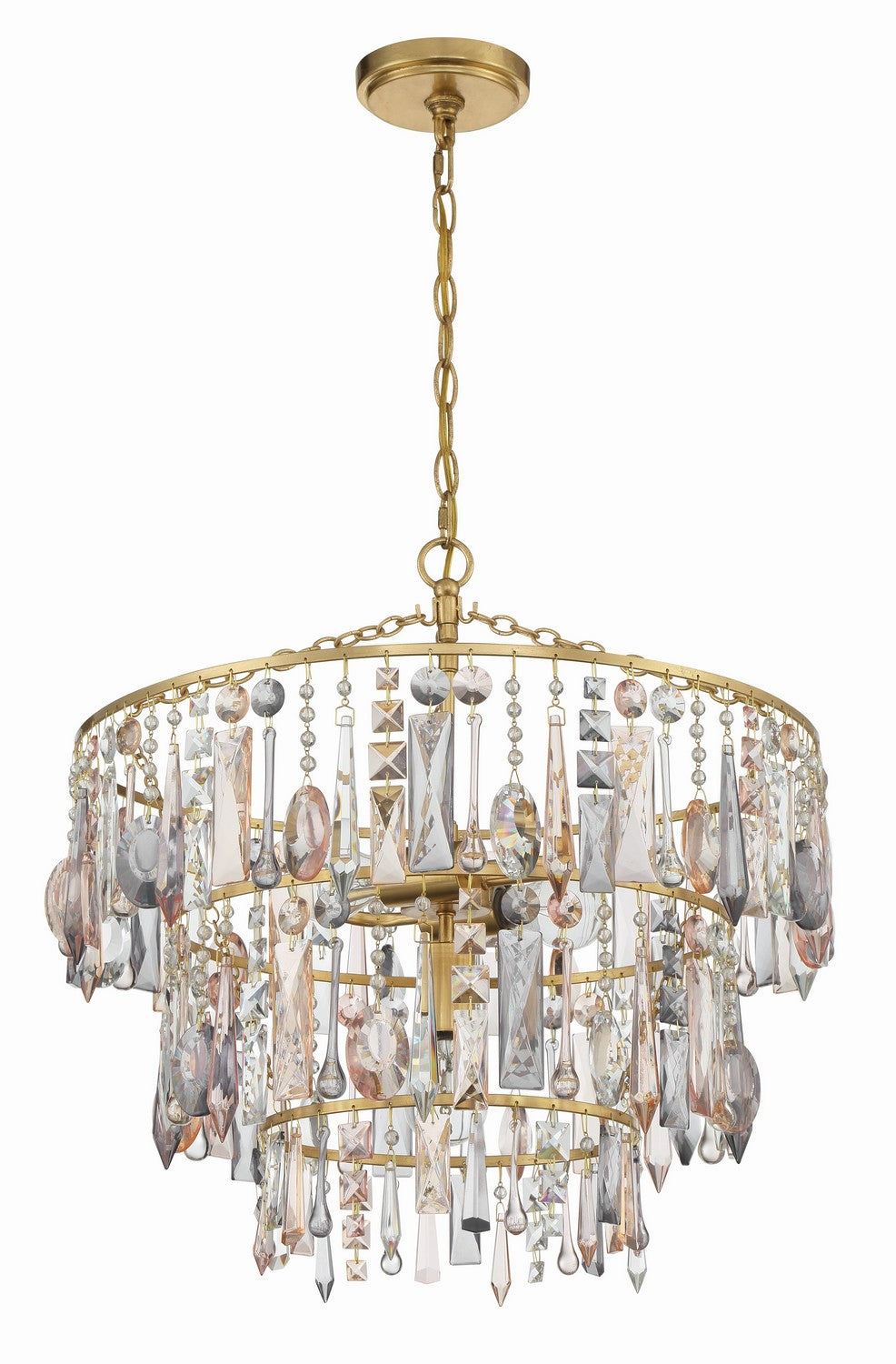 Elsa Three Light Pendant in Antique Gold