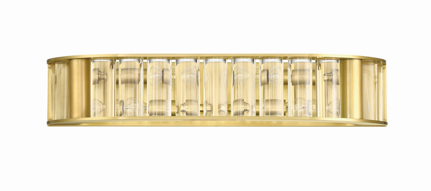 Farris Four Light Bath in Aged Brass