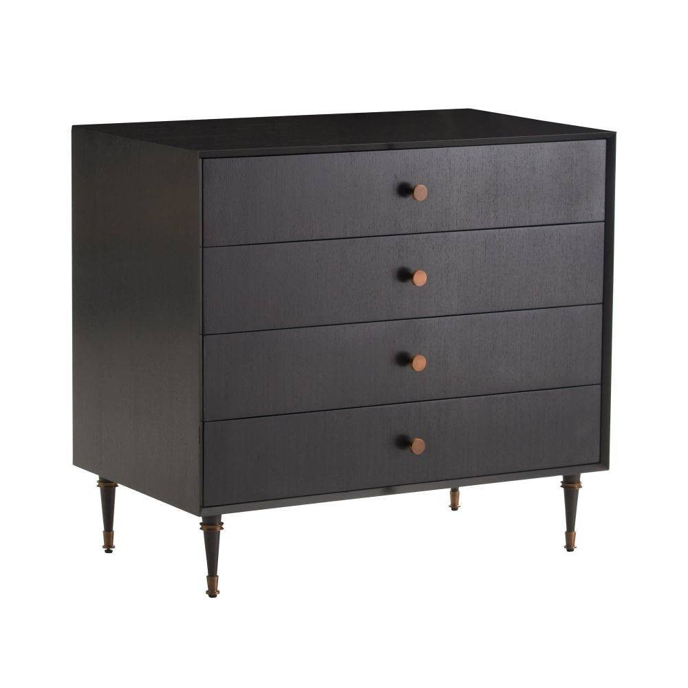 Melbourne Chest in Ebony Walnut Veneer