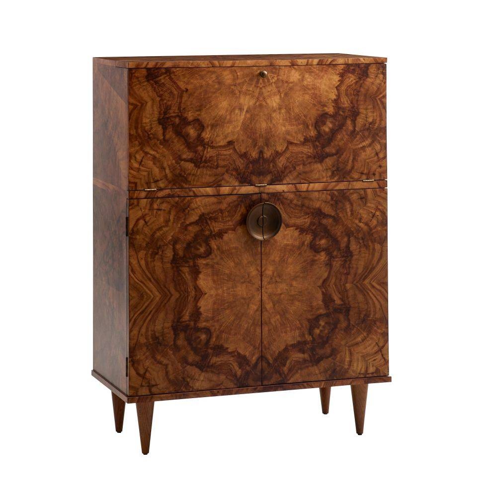 Manhattan Cocktail Cabinet in Toffee Burl