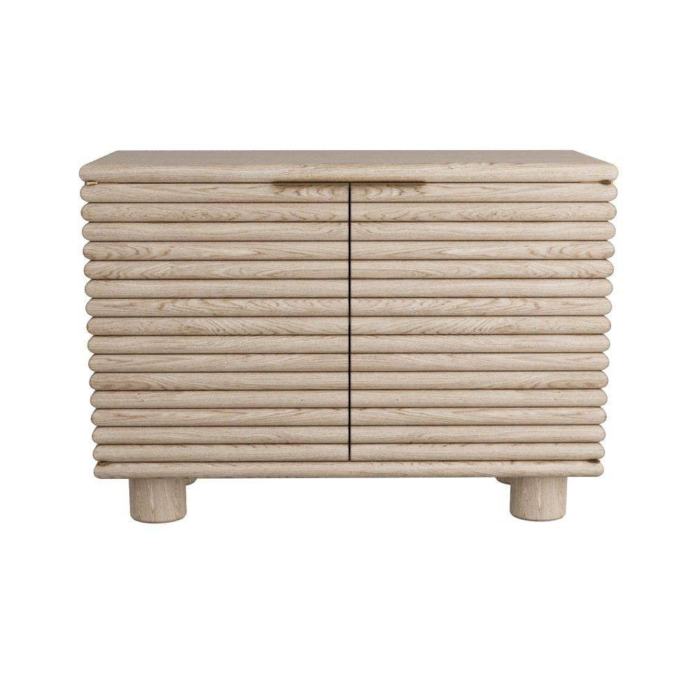 Seine Cabinet in Smoke Oak Veneer/Antique Brass