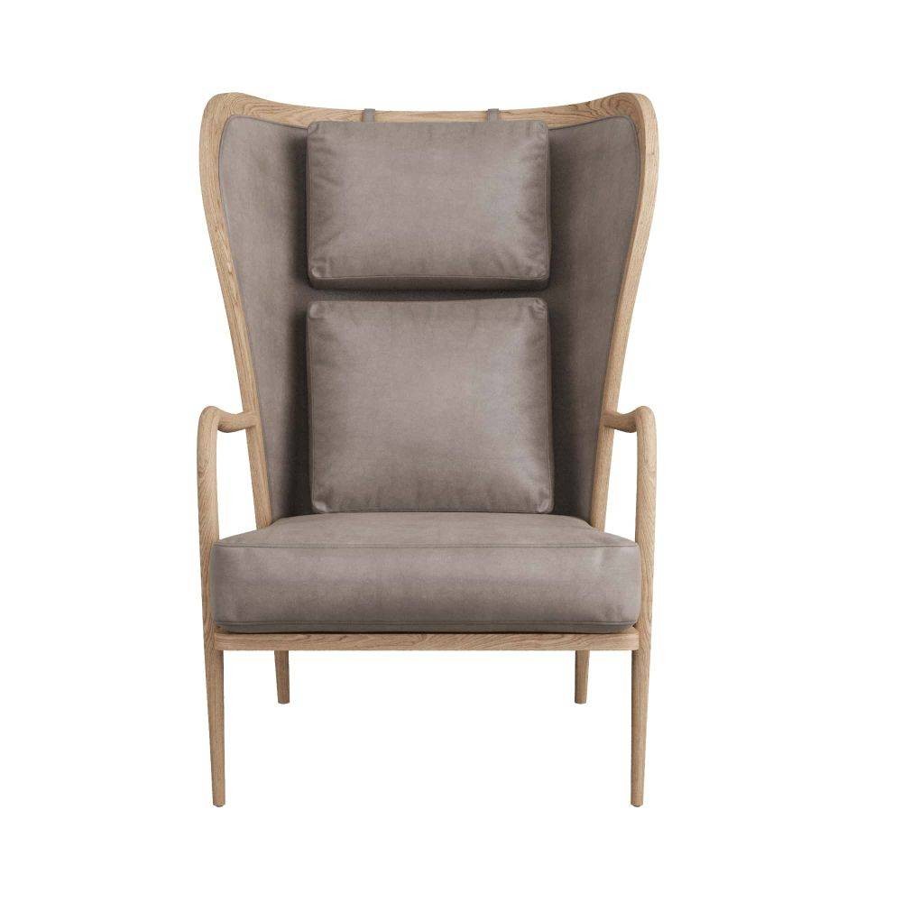 Stassi Chair in Smoke Oak/Carbon Leather