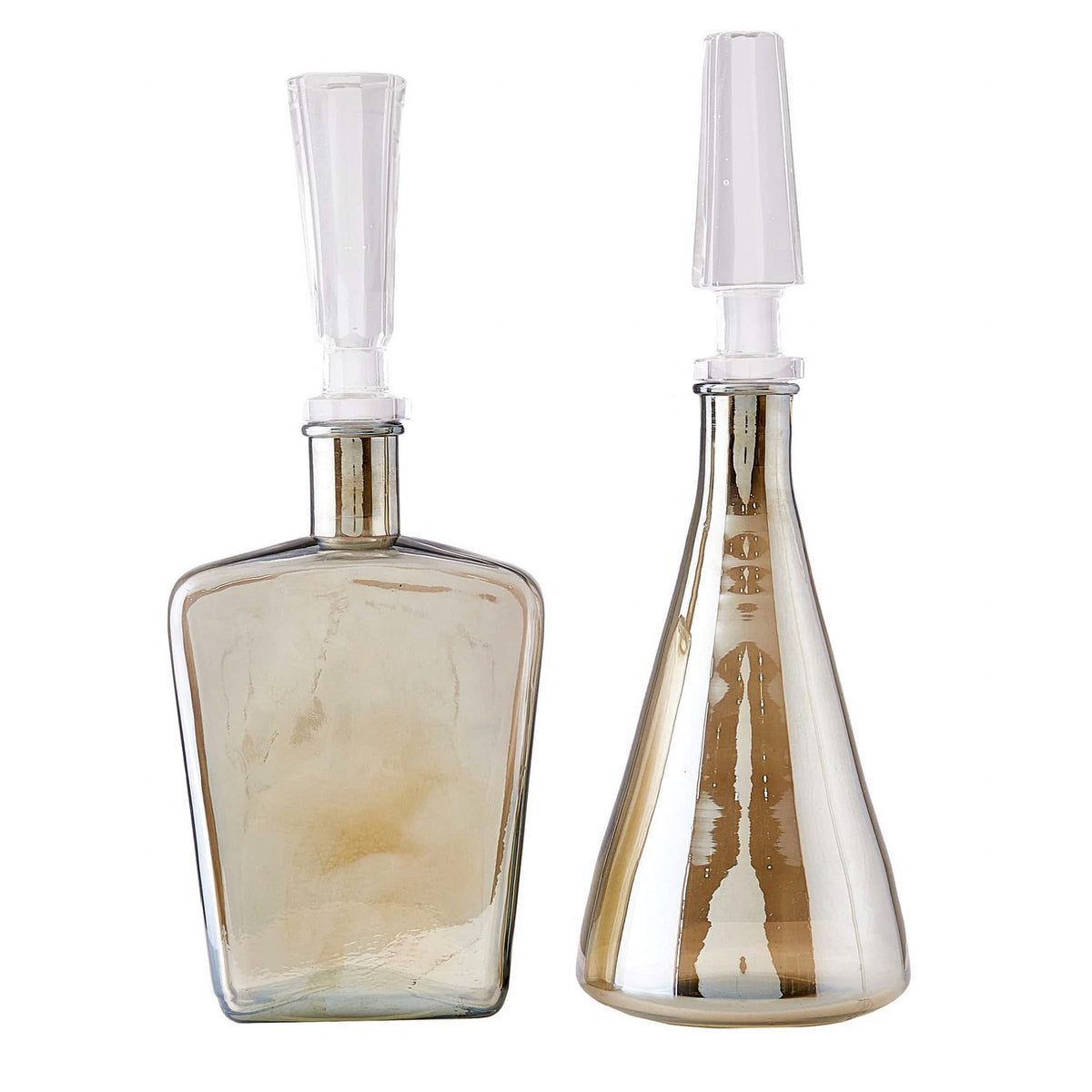 Carafes Talbany, lot de 2, finition fumée