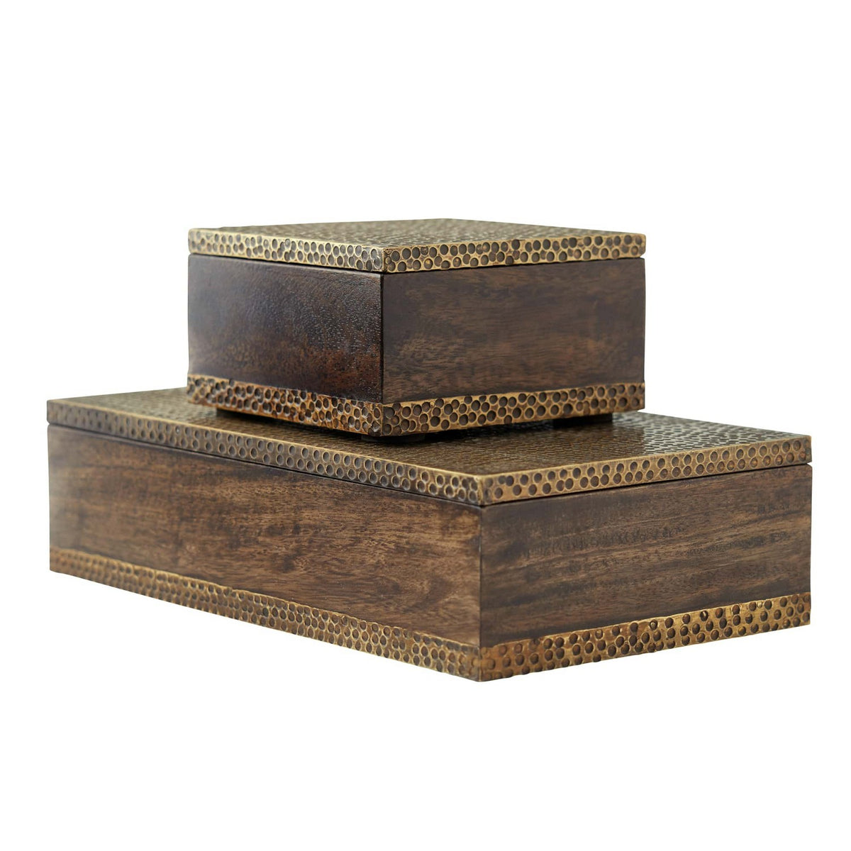 Turneyes Boxes, Set of 2 in Dark Walnut