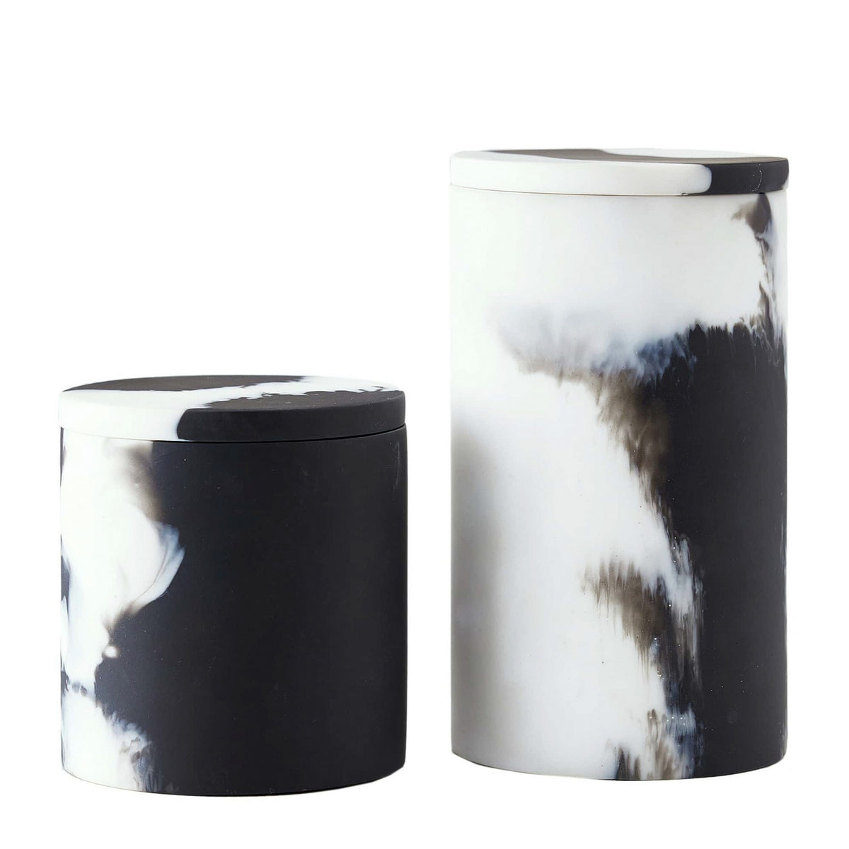 Hollie Containers, lot de 2, noir et blanc