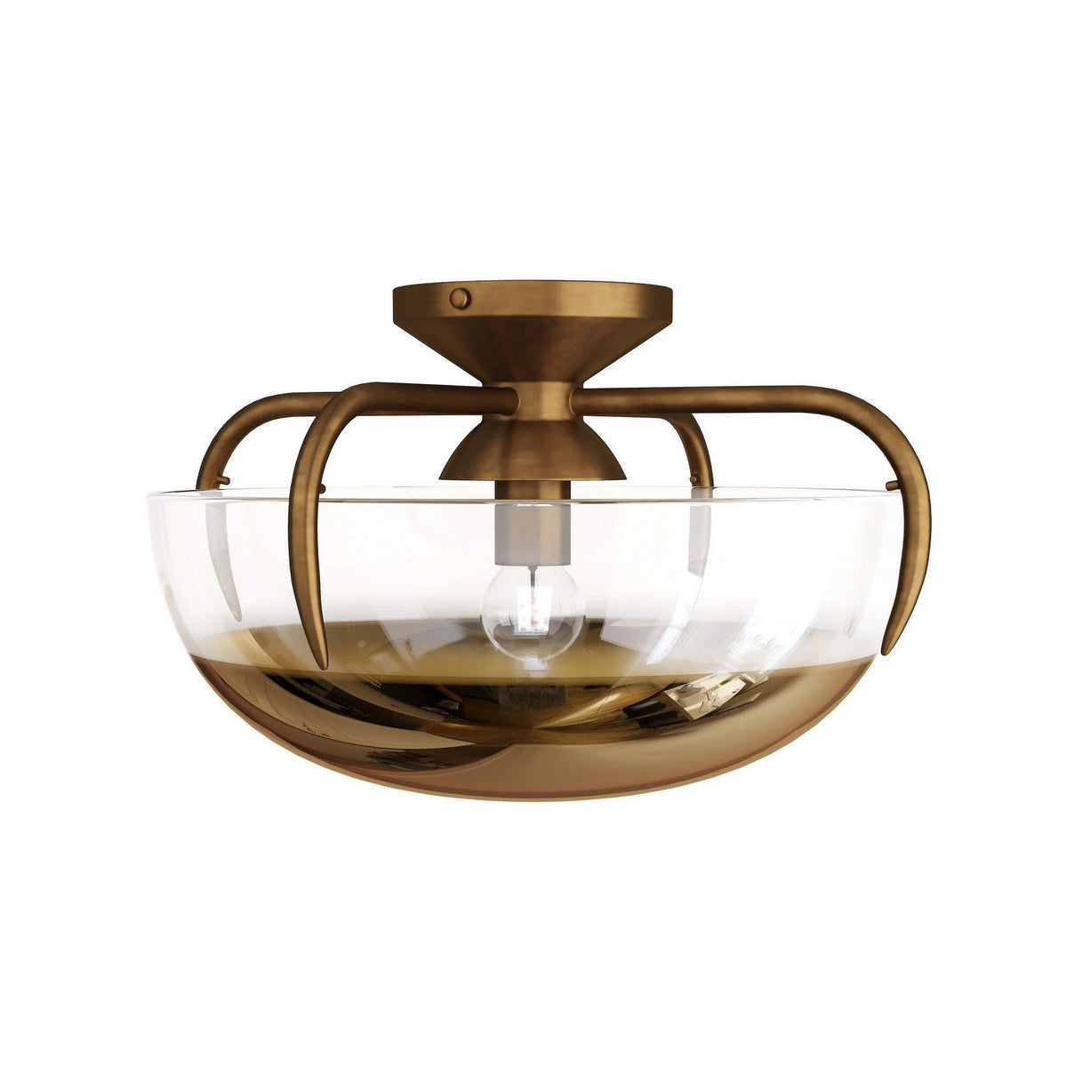Corona One Light Flush Mount in Gold Ombre