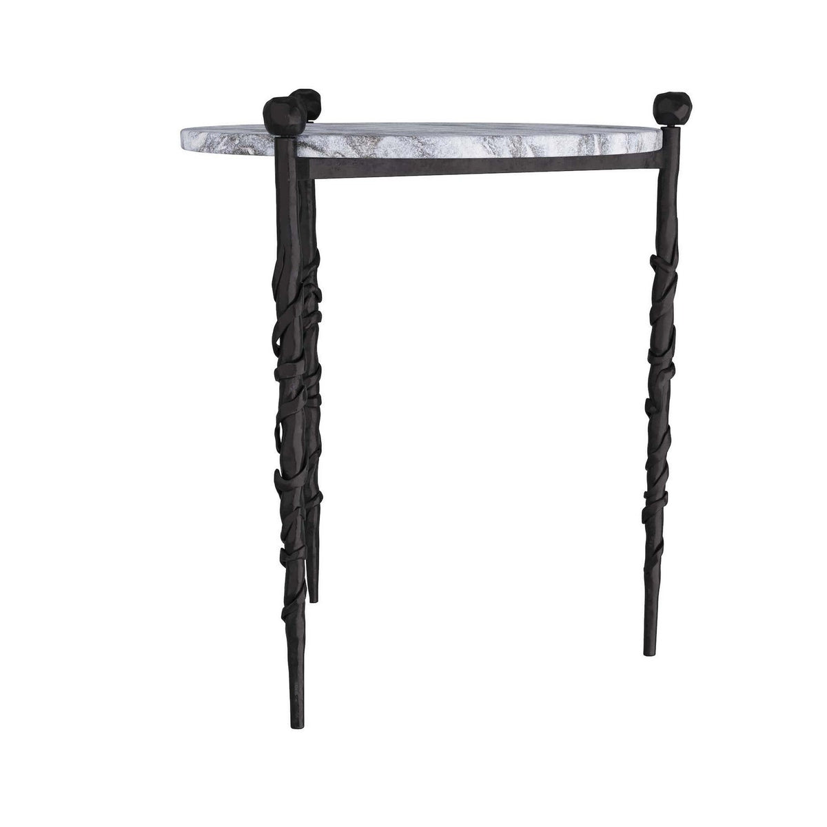 Table d'appoint Blackthorn en marbre Galaxy/fer noirci