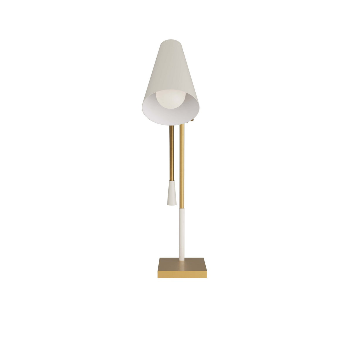 Lampe de table Wayne à une lumière en laiton antique