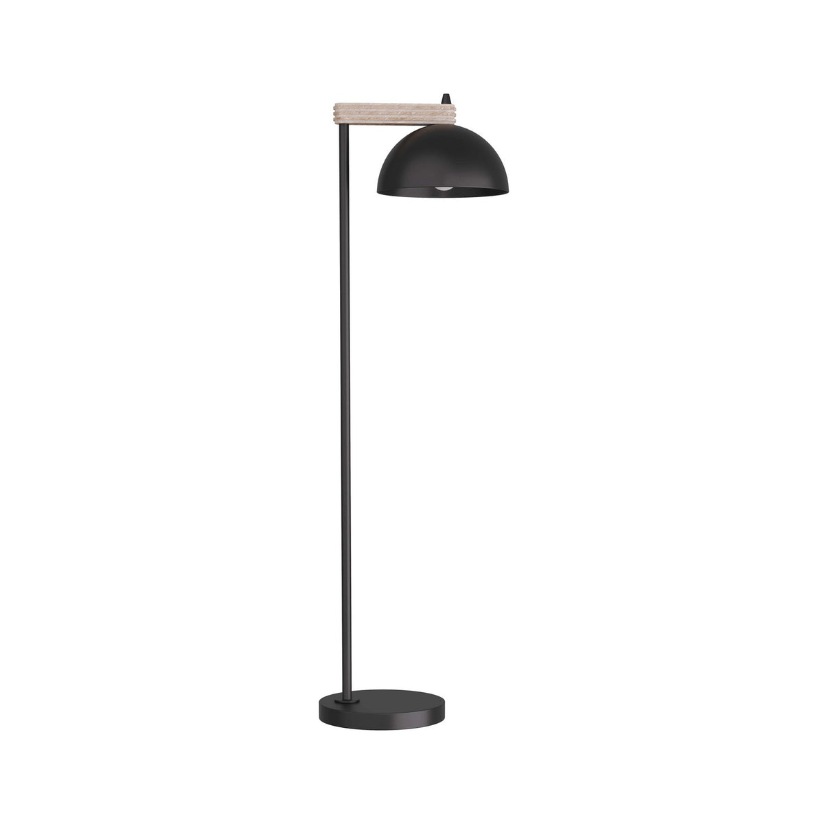 Lampadaire Thea One Light en fer noirci
