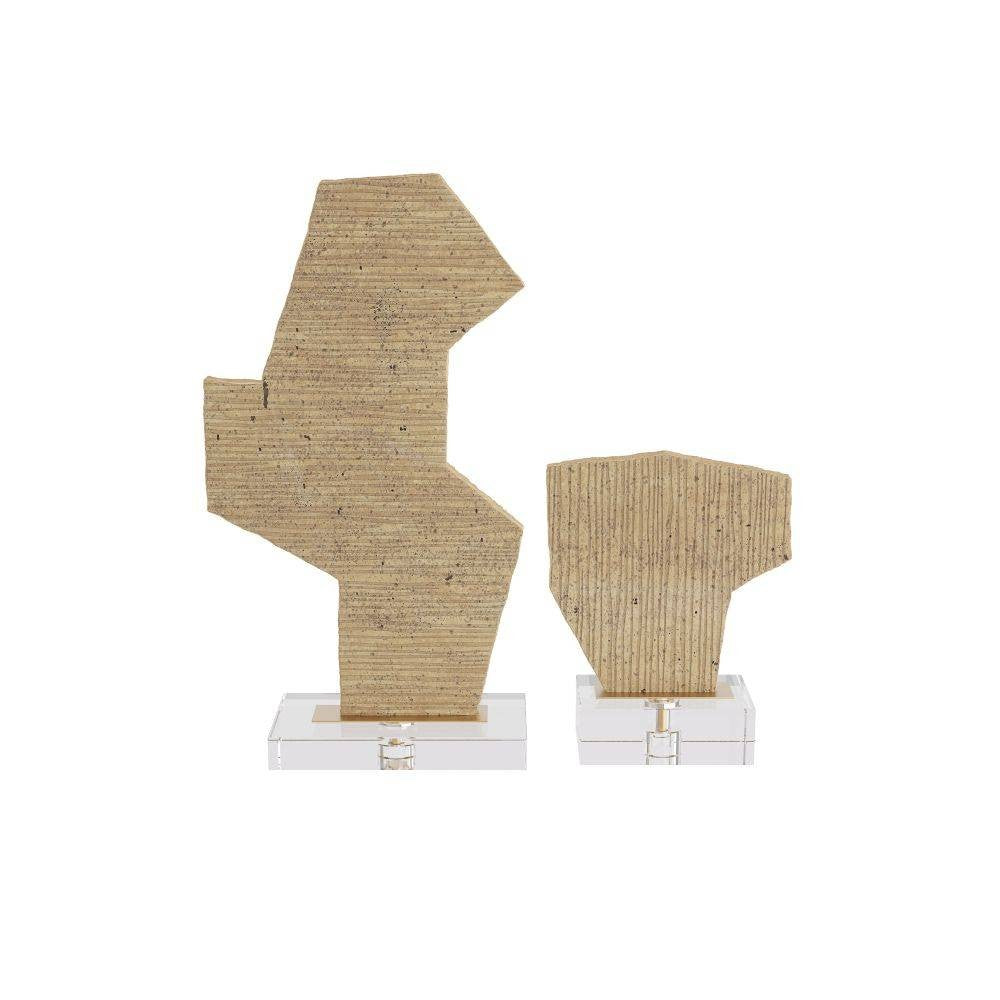 Sculptures Bianchis, lot de 2, couleur sable