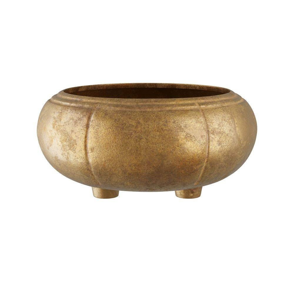 Zehir Cache Pot in Antique Brass