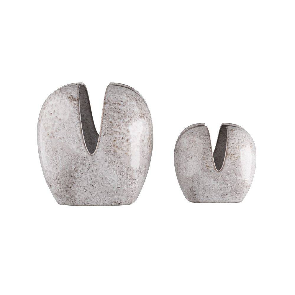 Vases Amal, lot de 2, couleur gris port