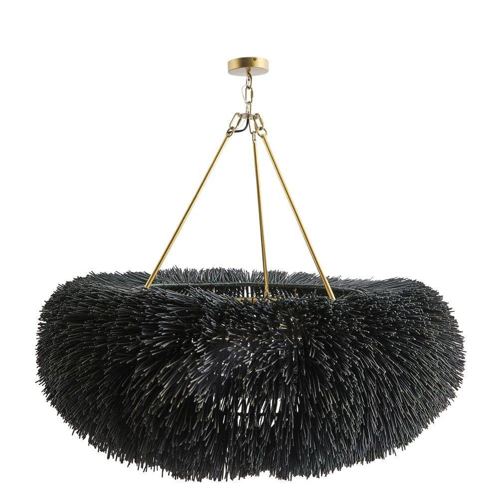 Zaria Chandelier in Black Stained
