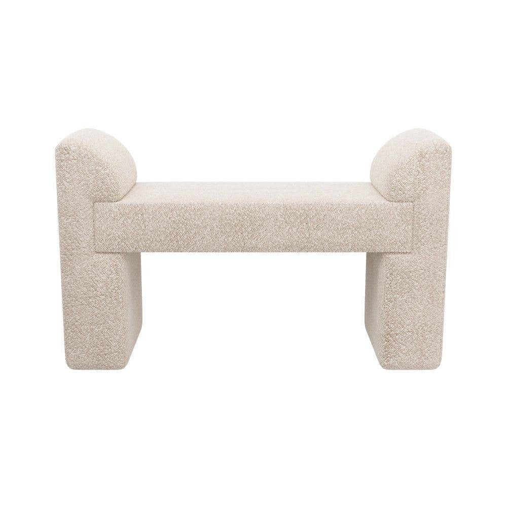 Windemere Bench in Cream Sherpa