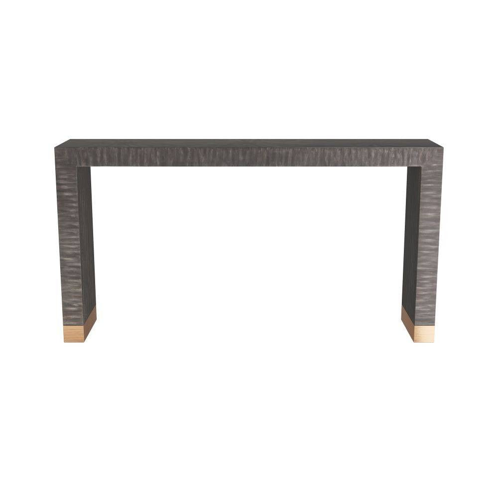 Andreas Console in Dark Gray Straw Marquetry