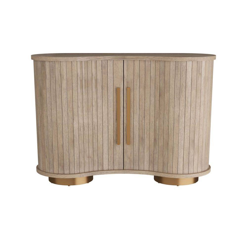 Tilton Cabinet in Chateau Smoke Oak/Vintage Brass