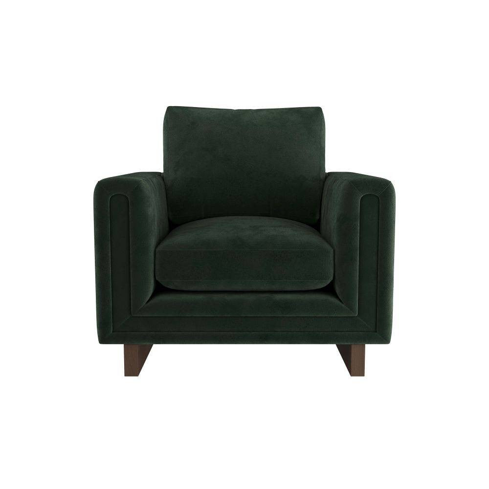 Lovell Chair in Forest Velvet/Dark Walnut