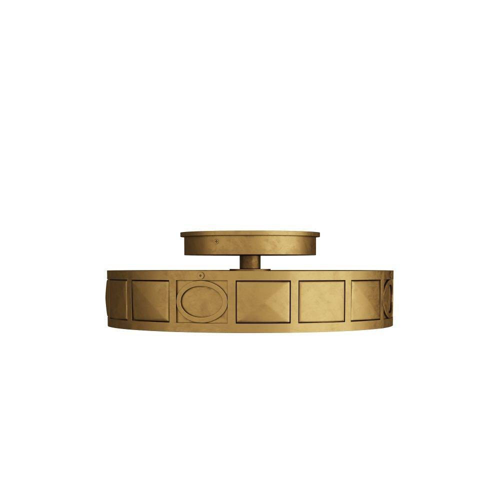 Empire Flush Mount in Antique Brass