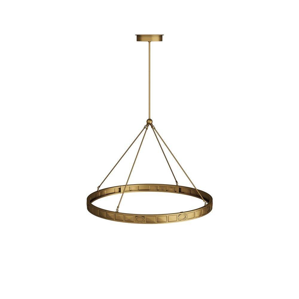 Empire Chandelier in Antique Brass