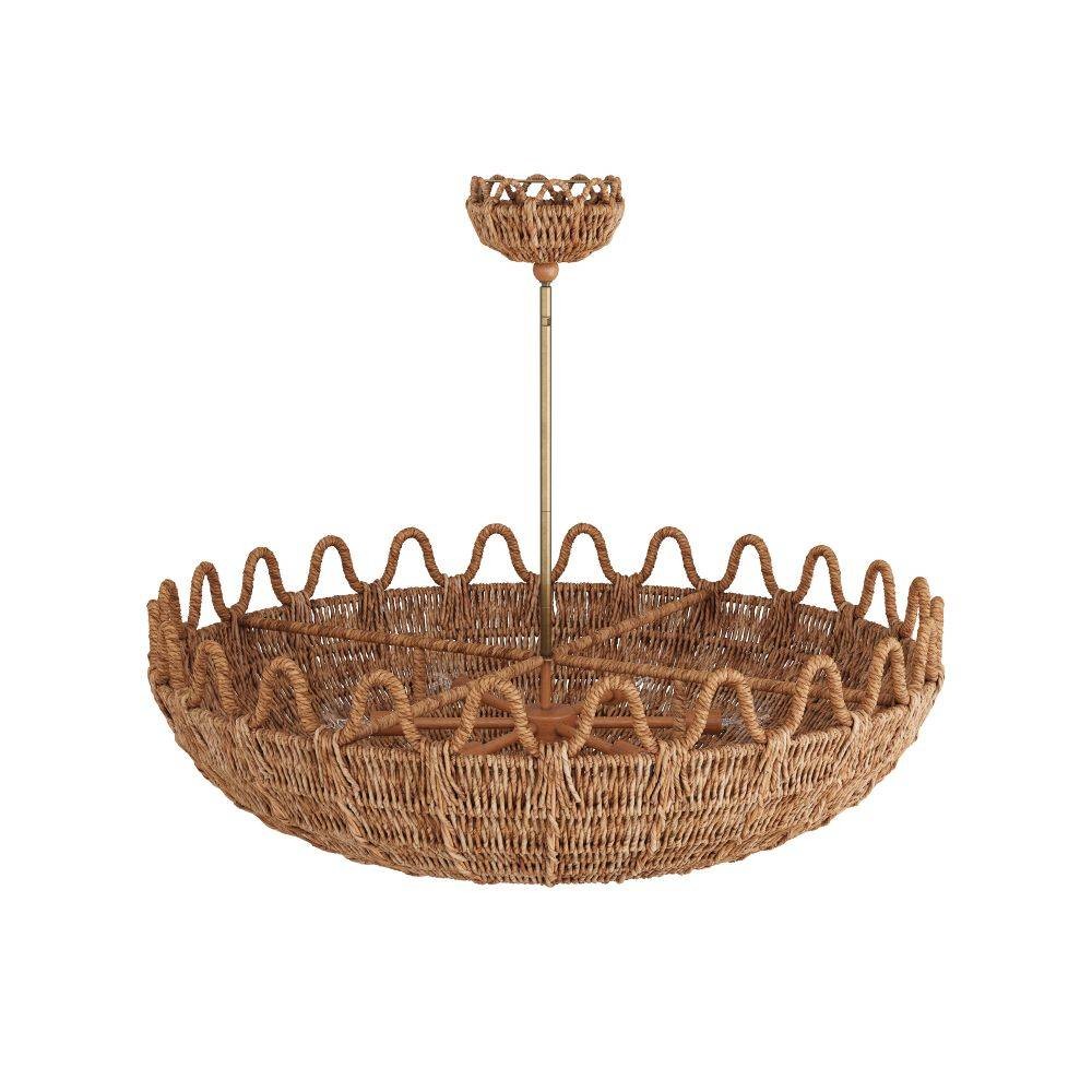 Mar Chandelier in Natural, Rattan
