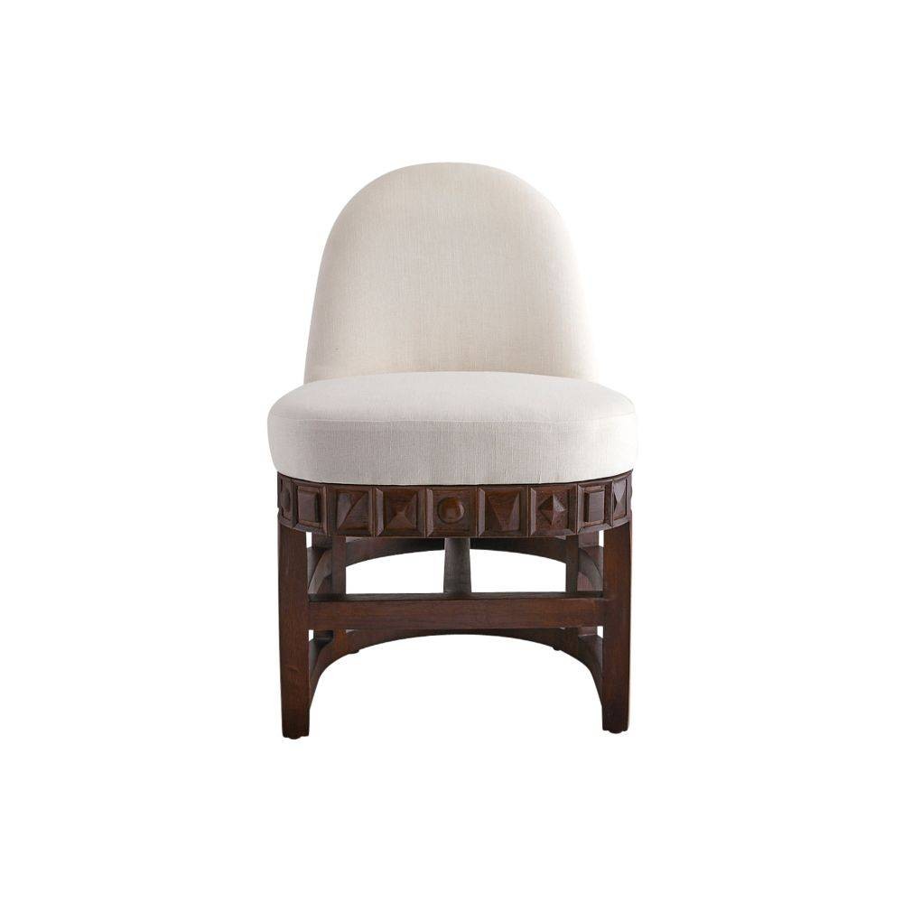 Chaise Vargueno couleur ambre, bois de manguier