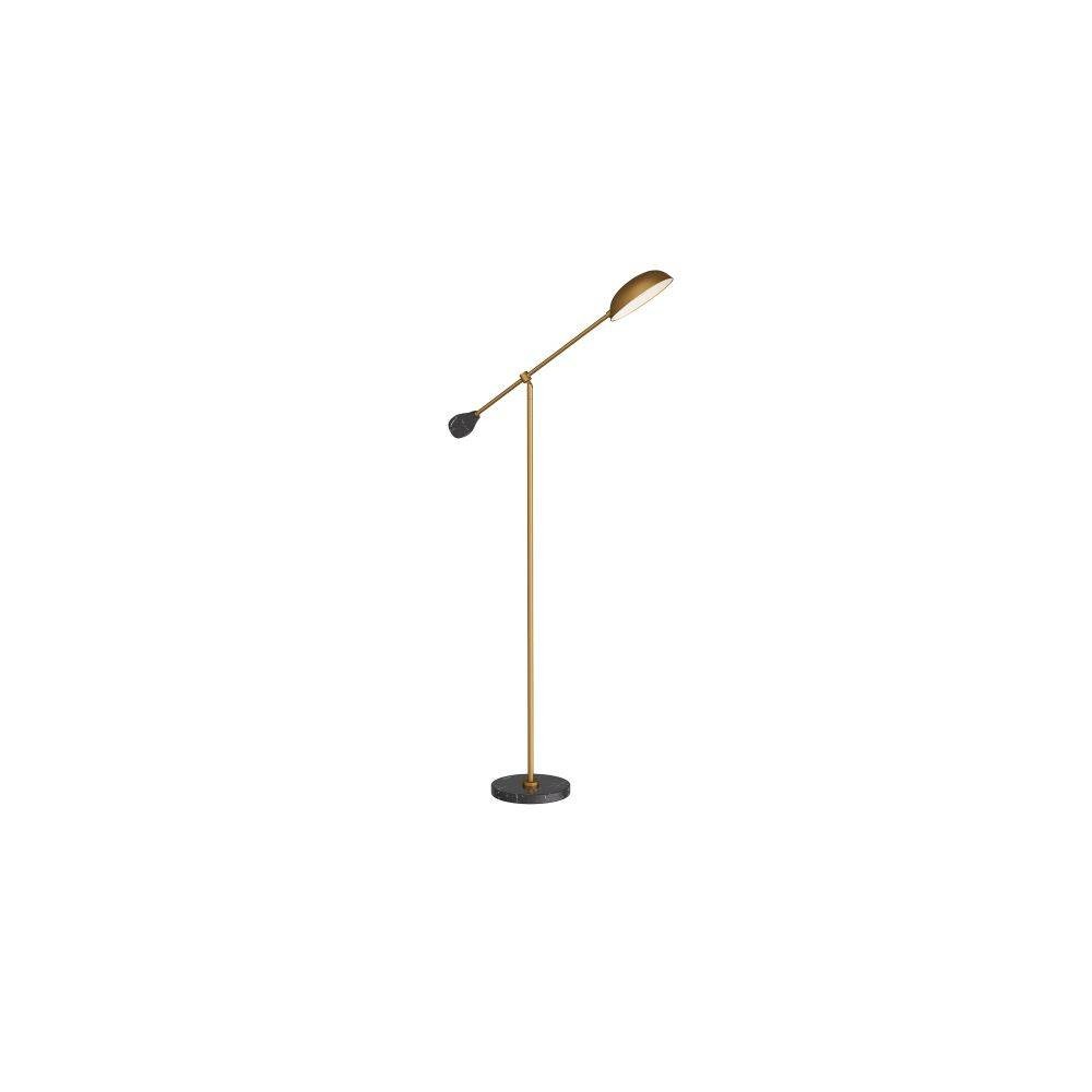 Lampadaire Alaric en laiton antique