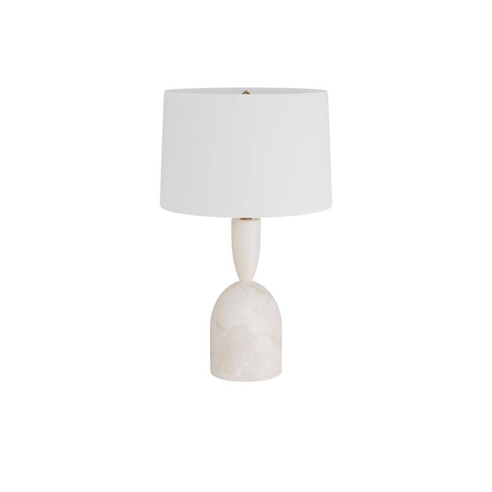 Lampe de table Brighton blanche, albâtre