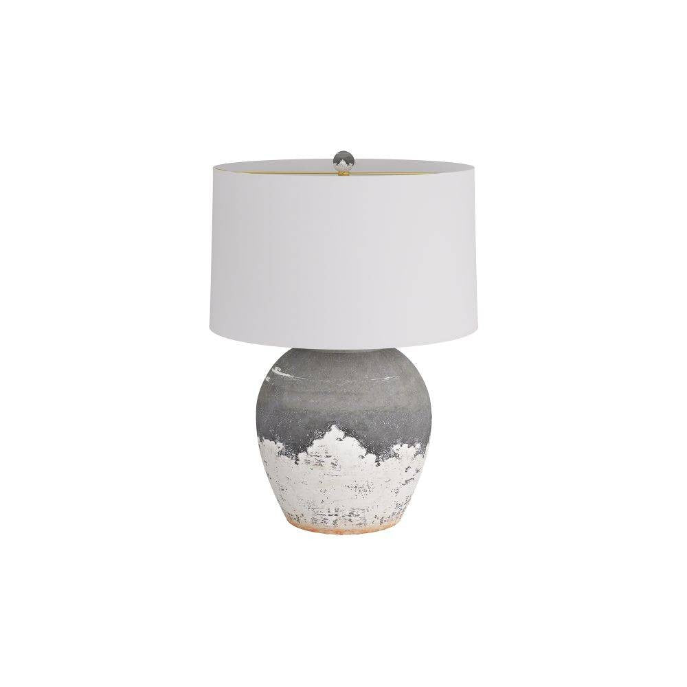 Yukon Table Lamp in German Smear Graphite, Terracotta