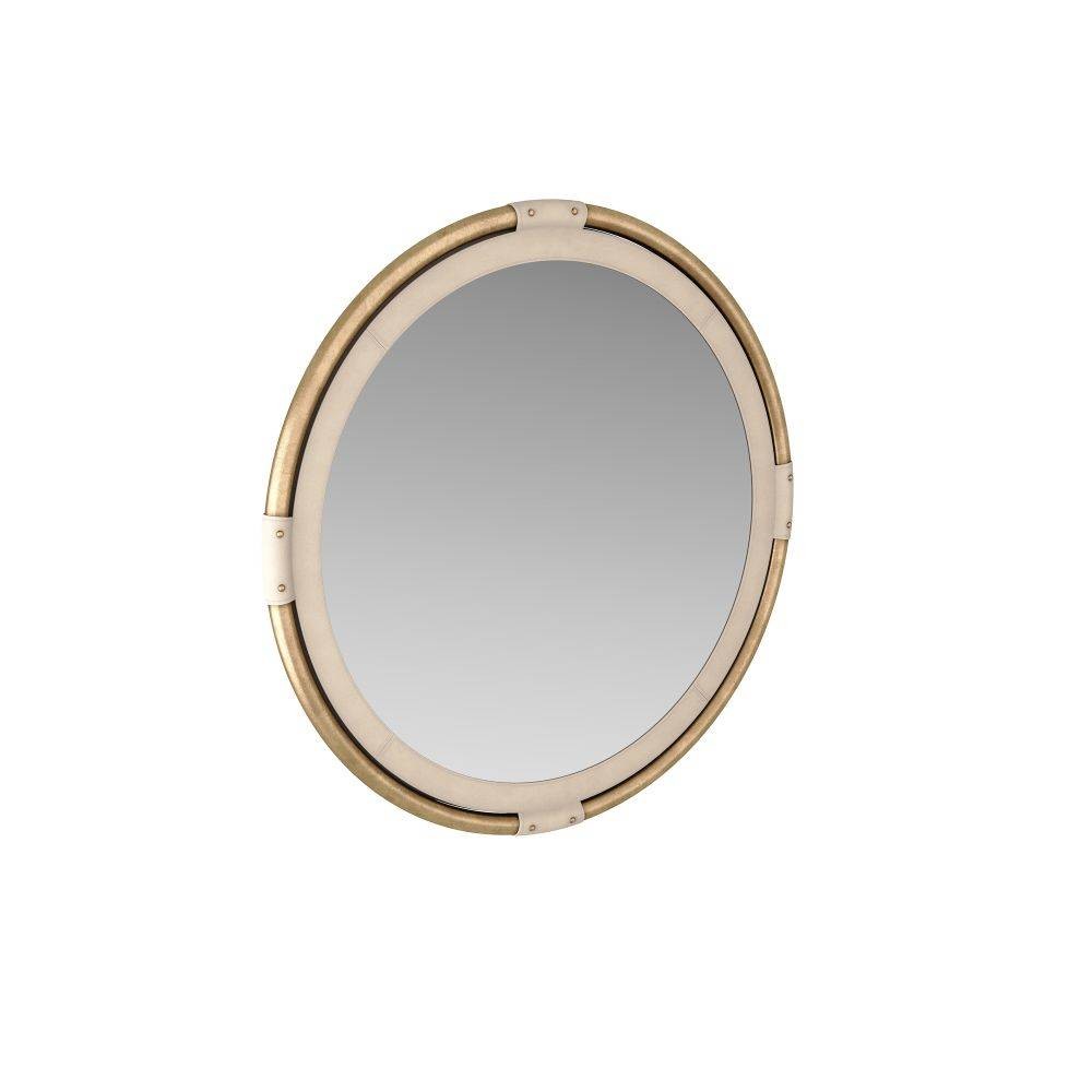 Asmara Mirror in Antique Brass
