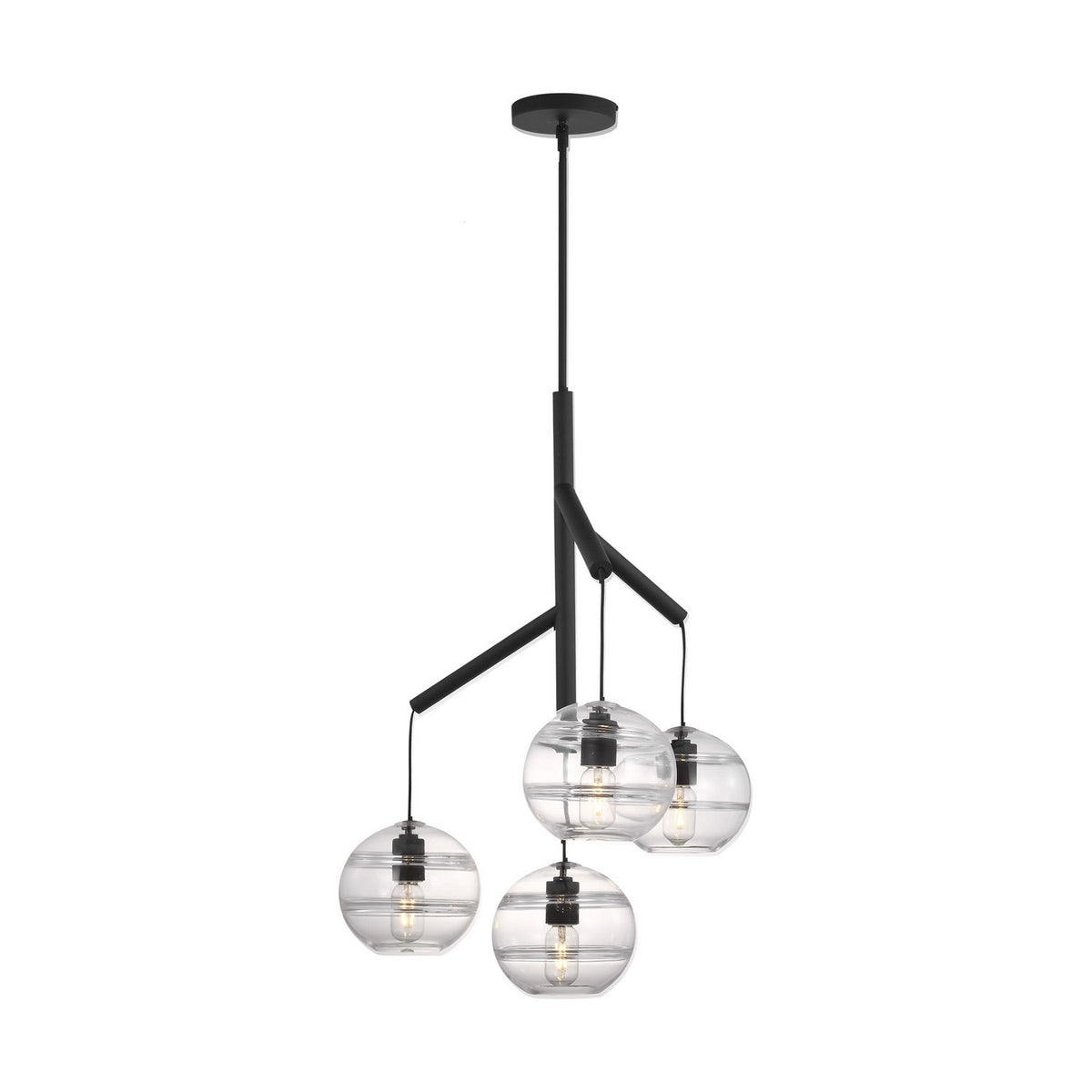Sedona LED Chandelier in Nightshade Black