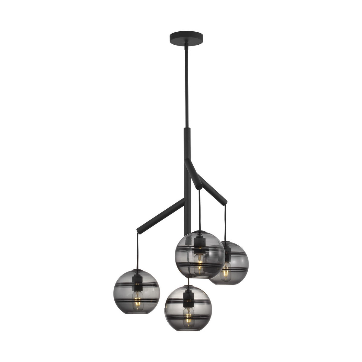 Sedona LED Chandelier in Nightshade Black