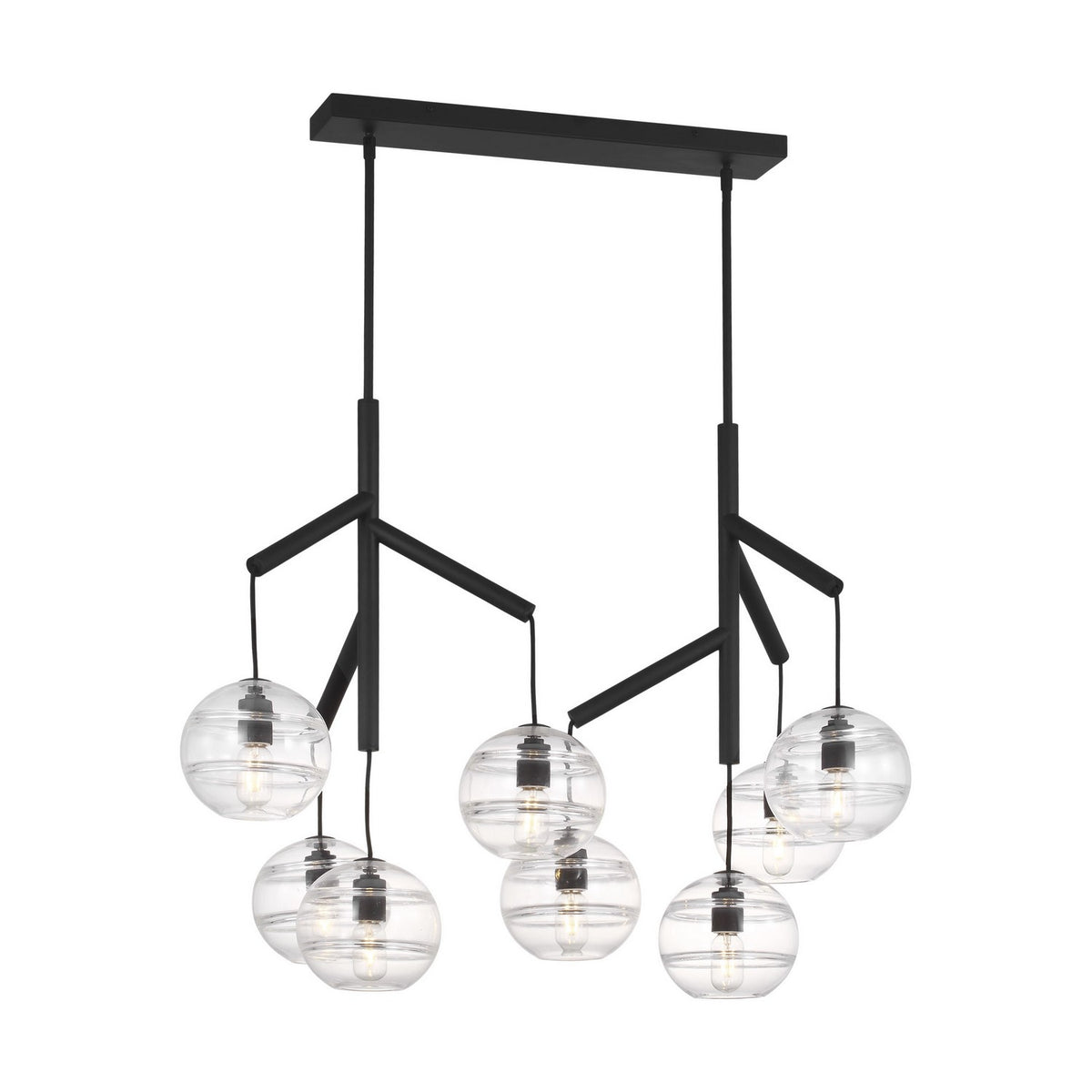 Sedona LED Chandelier in Nightshade Black