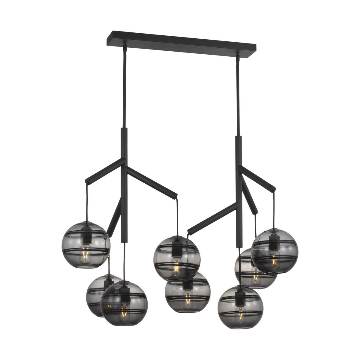 Sedona LED Chandelier in Nightshade Black