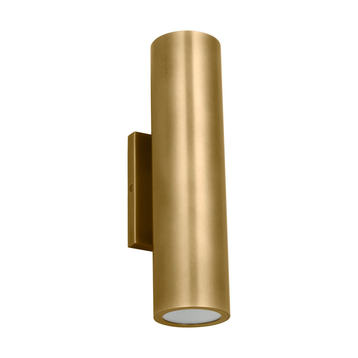 Pressa LED Outdoor Wall Mount in Natural Brass