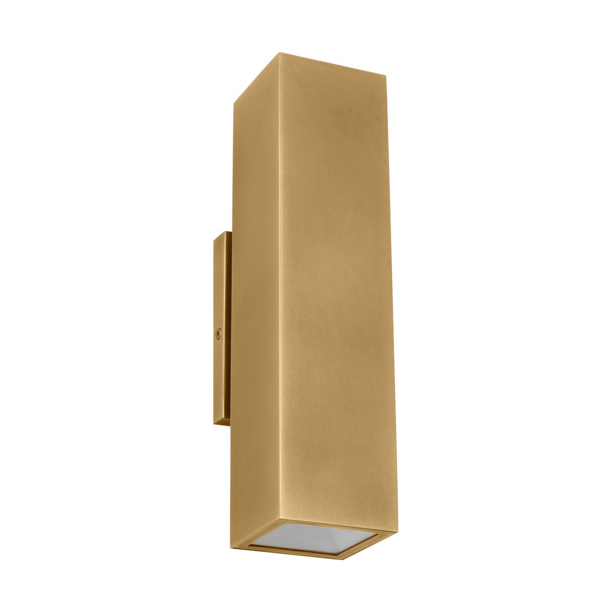 Pressa LED Outdoor Wall Mount in Natural Brass