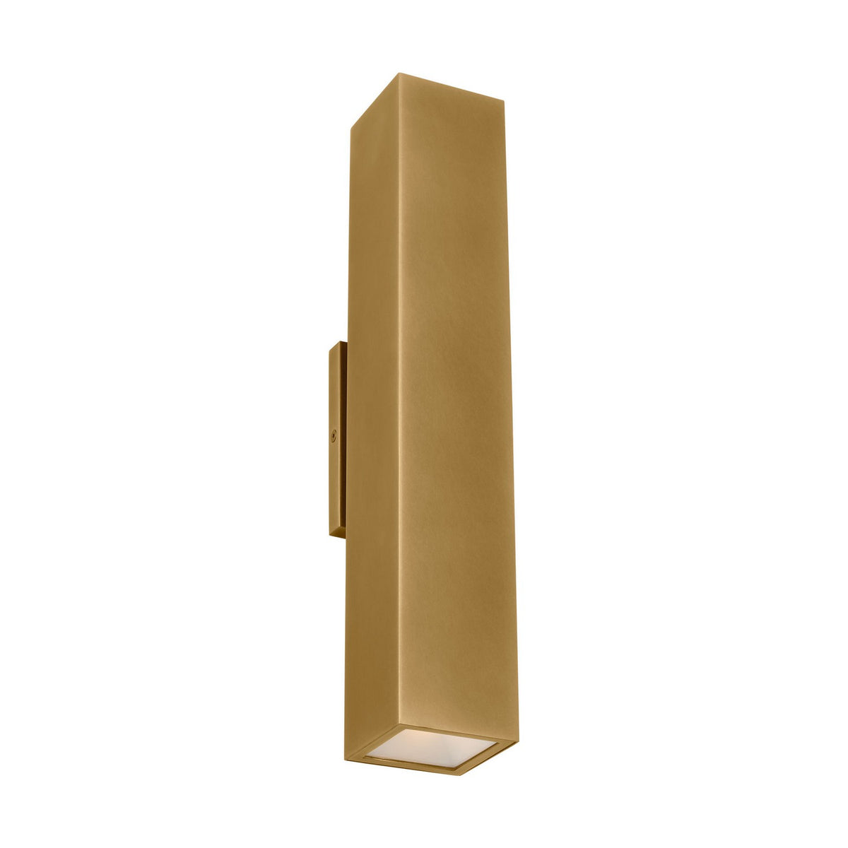 Pressa LED Outdoor Wall Mount in Natural Brass