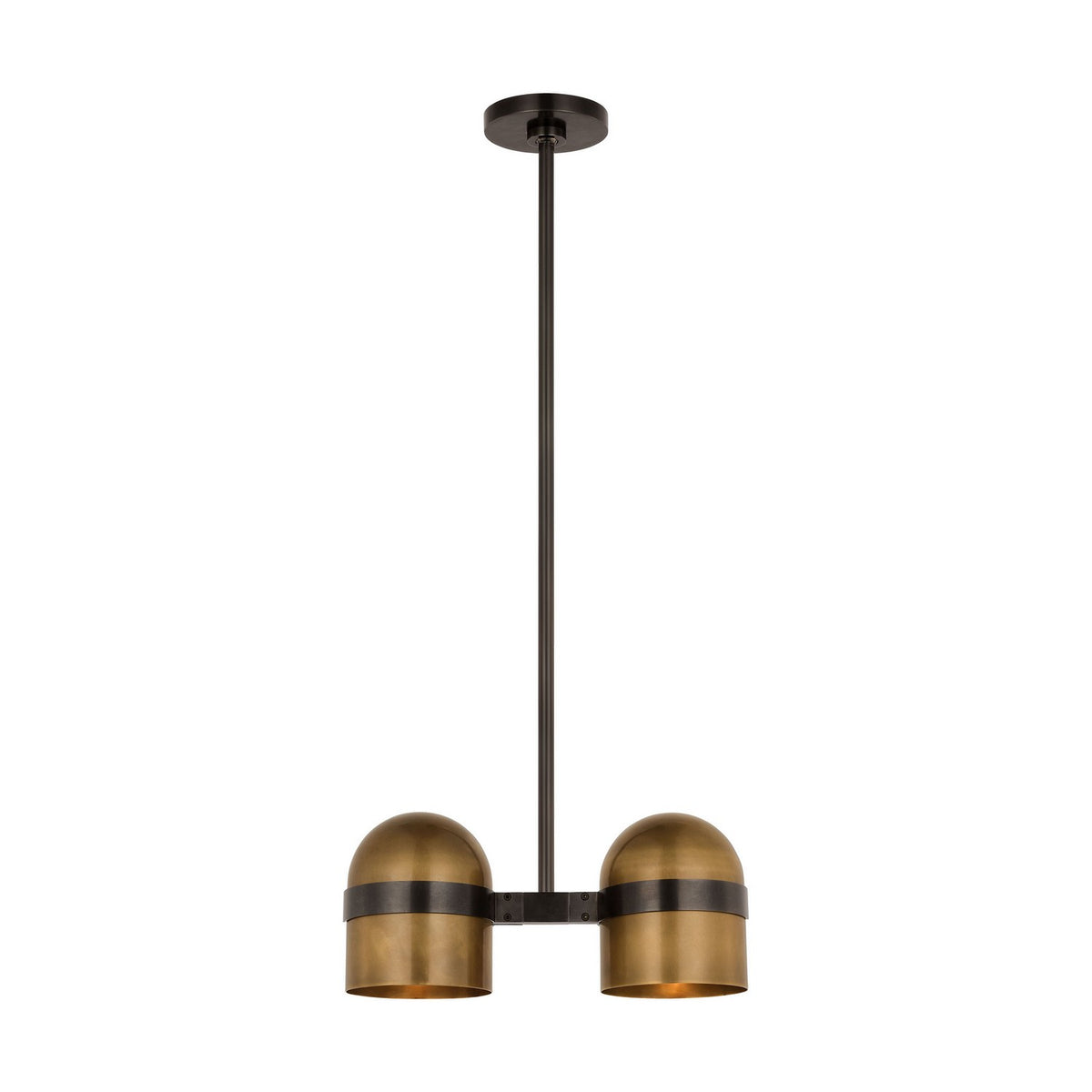 Suspension LED Octavia en bronze noirci/laiton vieilli brillant