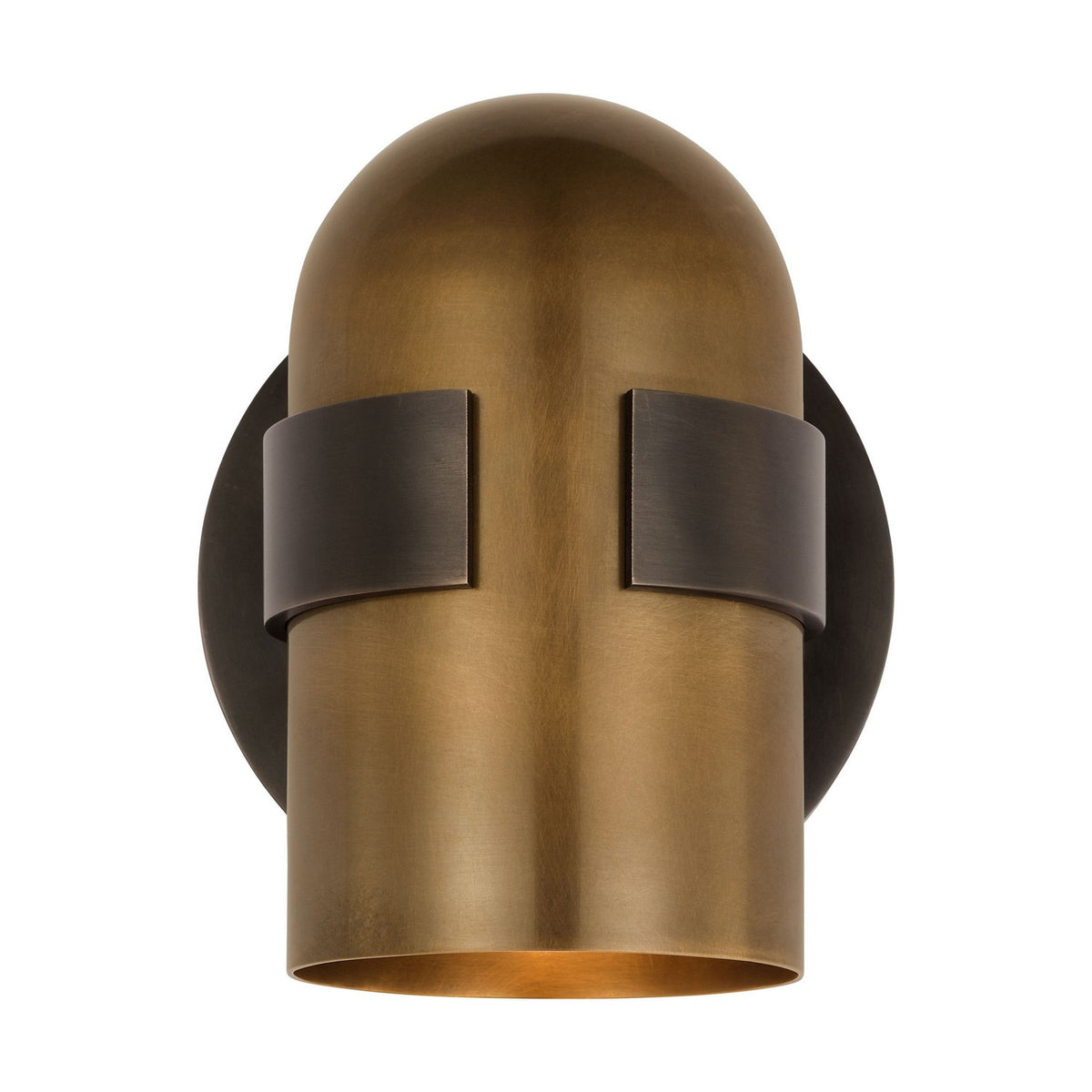 Octavia LED Wall Sconce in Blackened Bronze/Bright Worn Brass