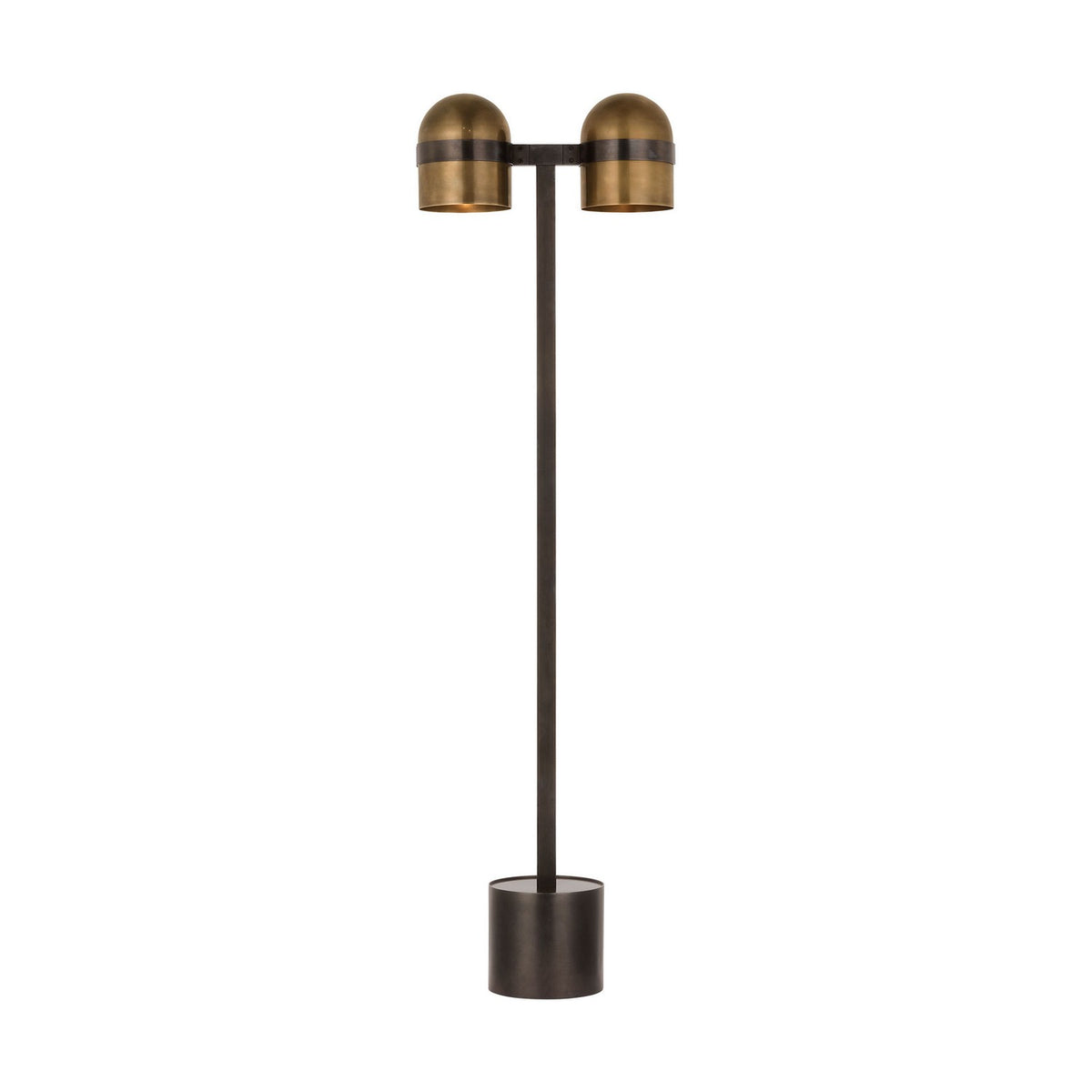 Lampadaire LED Octavia en bronze noirci/laiton vieilli brillant
