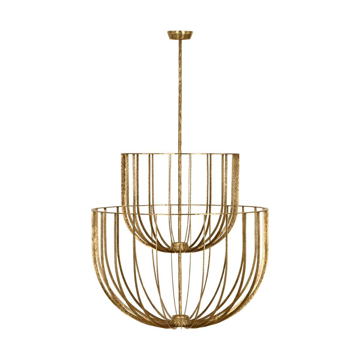 Sanchi LED Chandelier in Polished Antique Brass
