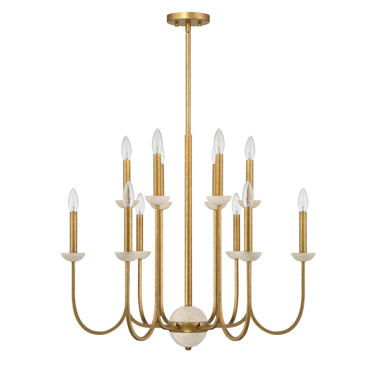 Oakhurst 12 Light Chandelier in Antique Gold